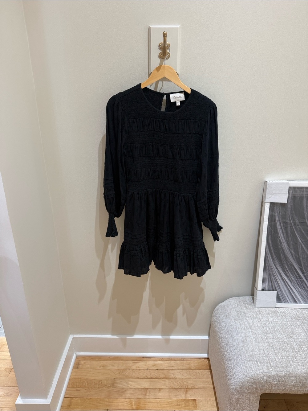 Cleobella Black Tiered Long Sleeve Kids Dress